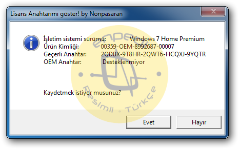 Windows Lisans yedekleme nasıl