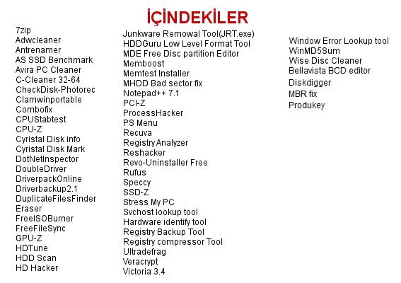 icindekiler