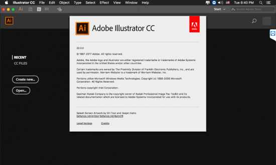 Adobe Illustrator CC 2018 macOS
