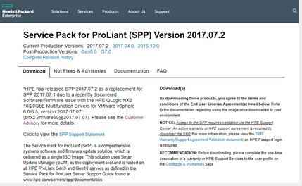 HP Service Pack Proliant 2017