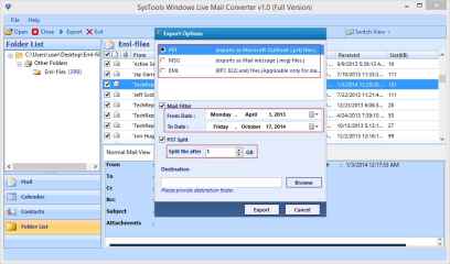 Stellar Windows Live Mail to PST Converter