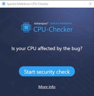 Ashampoo Spectre Meltdown CPU Checker