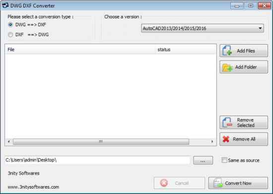 3nity DWG DXF Converter