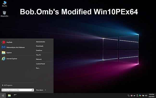 Bob.Omb's Modified Win10PE